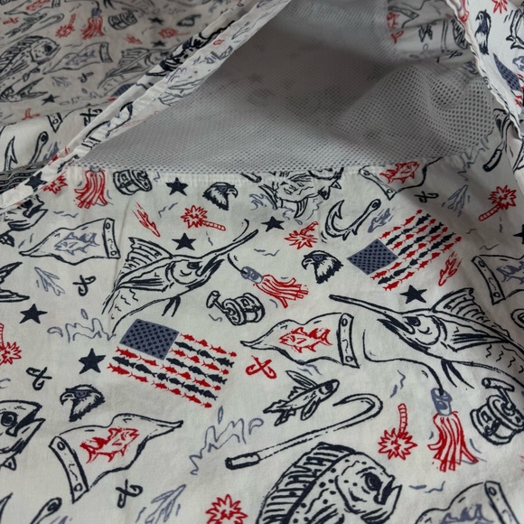 Columbia Performance Fishing Gear PFG Short Sleeve Button Up Shirt Mens XL - Picture 10 of 10